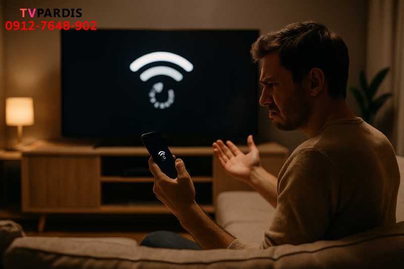 چرا وقتی گوشی را به تلویزیون وصل میکنیم قطع و وصل میشه؟